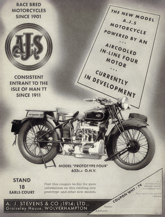 A.J Stevens & Co LTD AJS advert prototype four