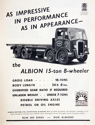 Albion Motors Ltd advert