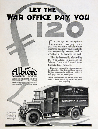 Albion Motors Ltd advert