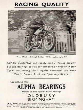 Alpha Bearings Ltd advert