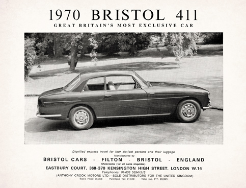 Bristol Cars 411 advert