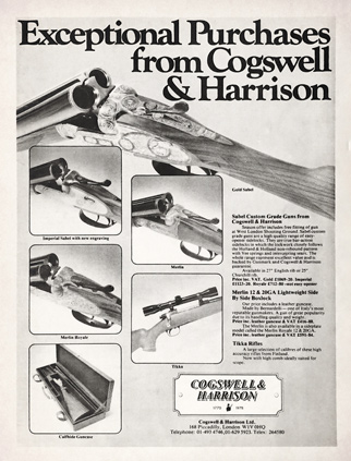 Cogswell & Harrison Ltd advert