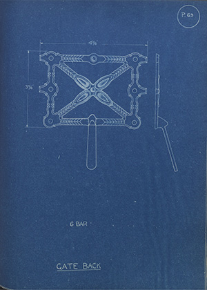 6 Bar - Gate Back WH Tildesley Forging Technical Drawing