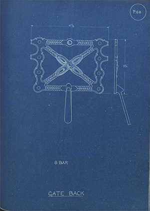 8 Bar - Gate Back WH Tildesley Forging Technical Drawing