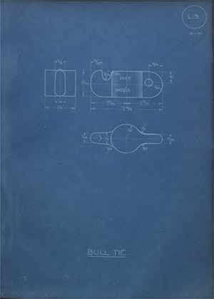 A Bullows Ltd Bull Tie WH Tildesley Forging Technical Drawing