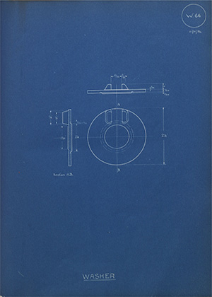 A Drew & Company Washer WH Tildesley Forging Technical Drawing