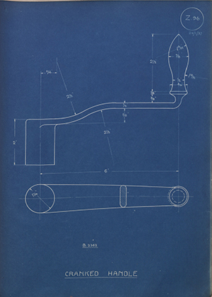 A.A Jones & Shipman B2362 Cranked Handle WH Tildesley Forging Technical Drawing