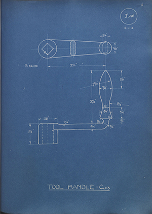 A.A Jones & Shipman G113 Tool Handle - G113 WH Tildesley Forging Technical Drawing