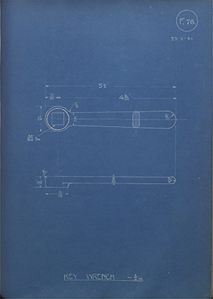 A.A Jones & Shipman  Key Wrench - 1/2