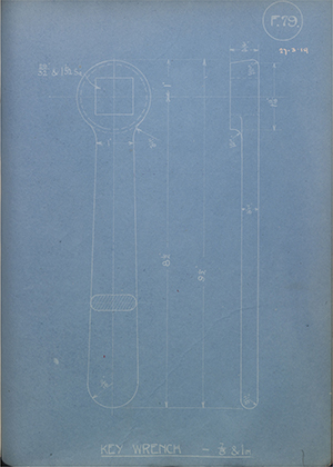 A.A Jones & Shipman  Key Wrench - 7/8