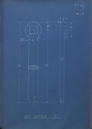 A.A Jones & Shipman  Key Wrench - 3/4