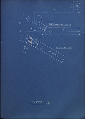 A.A Jones & Shipman L611 Holder - L611 WH Tildesley Forging Technical Drawing