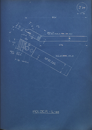 A.A Jones & Shipman L615 Holder - L615 WH Tildesley Forging Technical Drawing