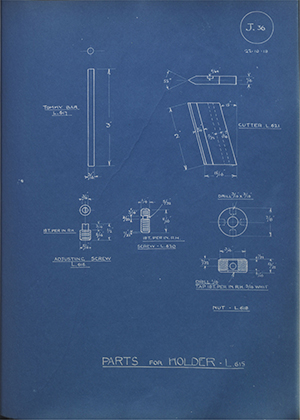 A.A Jones & Shipman L615 Parts for Holder - L615 WH Tildesley Forging Technical Drawing