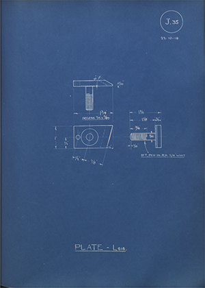 A.A Jones & Shipman L616 Plate - L616 WH Tildesley Forging Technical Drawing