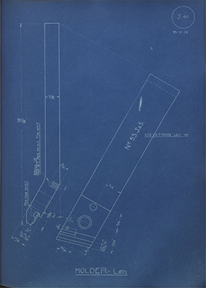 A.A Jones & Shipman L622 Holder - L622 WH Tildesley Forging Technical Drawing