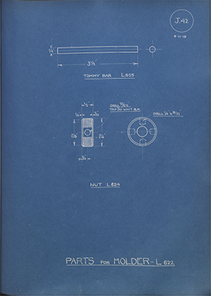 A.A Jones & Shipman L622 Parts for Holder - L622 WH Tildesley Forging Technical Drawing