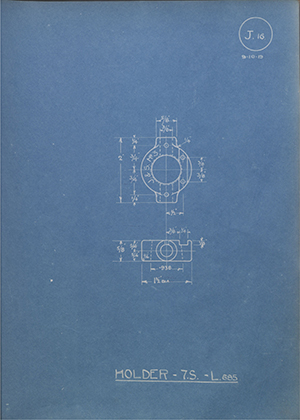 A.A Jones & Shipman L685 Holder - 7S - L685 WH Tildesley Forging Technical Drawing