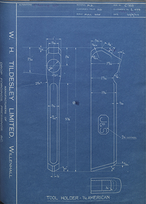 A.A Jones & Shipman LTD L474 Tool Holder - 7/16