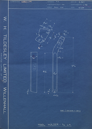 A.A Jones & Shipman LTD L481 Tool Holder - 3/16