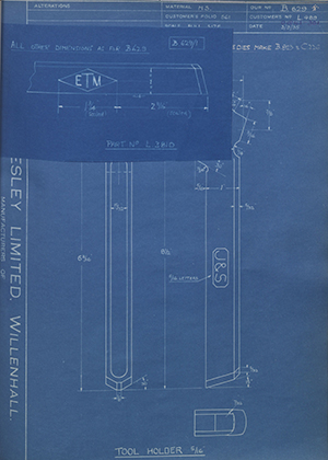 A.A Jones & Shipman LTD L489 Tool Holder - 5/16