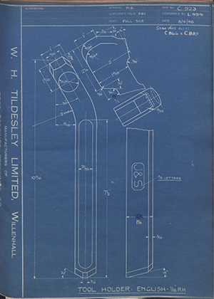 A.A Jones & Shipman LTD L494 Tool Holder English - 7/16