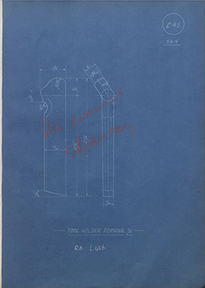 A.A Jones & Shipman RHL436 Tool Holder Forging - 1/4