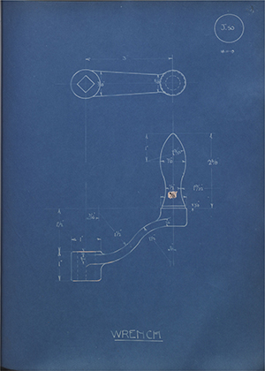 A.A Jones & Shipman  Wrench WH Tildesley Forging Technical Drawing