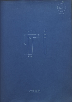 A.G Nisbet & Co Cotter WH Tildesley Forging Technical Drawing