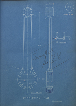 A.J Stevens & Co LTD 10021 Connecting Rod WH Tildesley Forging Technical Drawing