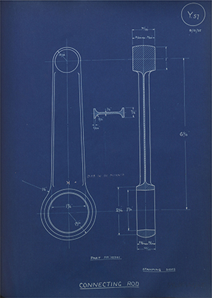 A.J Stevens & Co LTD 10341 Connecting Rod WH Tildesley Forging Technical Drawing