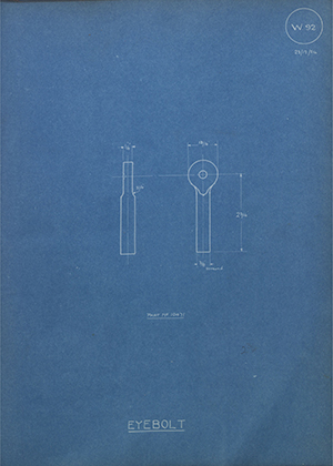 A.J Stevens & Co LTD 10471 Eyebolt WH Tildesley Forging Technical Drawing