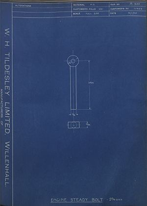 A.J Stevens & Co LTD 11462 Engine Steady Bolt - 2 3/4