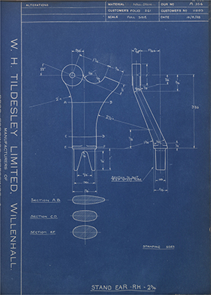 A.J Stevens & Co LTD 11693 Stand Ear - RH - 2 3/4