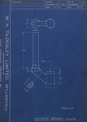 A.J Stevens & Co LTD 11715 Footrest Bracket - 2 3/4