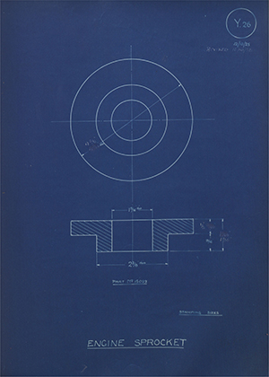 A.J Stevens & Co LTD 15023 Engine Sprocket WH Tildesley Forging Technical Drawing