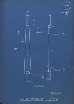 A.J Stevens & Co LTD 15078 Change Speed Gate Lever WH Tildesley Forging Technical Drawing