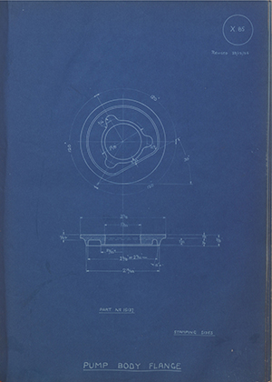 A.J Stevens & Co LTD 15137 Pump Body Flange WH Tildesley Forging Technical Drawing