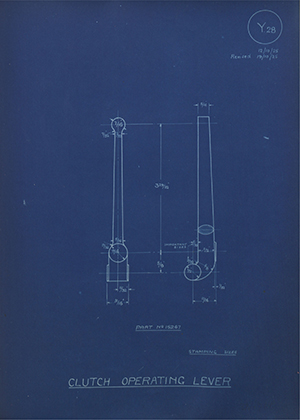 A.J Stevens & Co LTD 15267 Clutch Operating Lever WH Tildesley Forging Technical Drawing