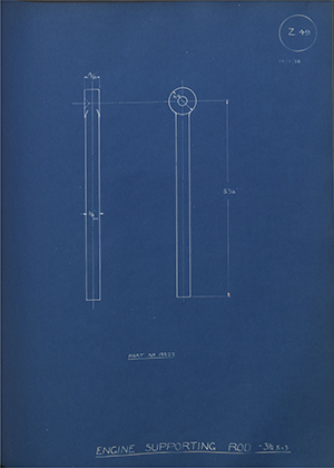 A.J Stevens & Co LTD 15522 Engine Supporting Rod - 3 1/2 5x5 WH Tildesley Forging Technical Drawing