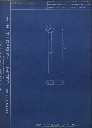 A.J Stevens & Co LTD 15718 Engine Steady Bolt - 3 1/2