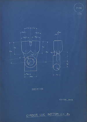 A.J Stevens & Co LTD 15823 Girder Lug Bottom - LH - 3 1/2