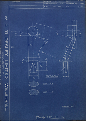 A.J Stevens & Co LTD 16062 Stand Ear - LH - 3 1/2