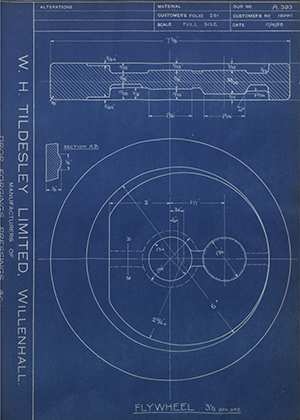 A.J Stevens & Co LTD 16095 Flywheel 3 1/2