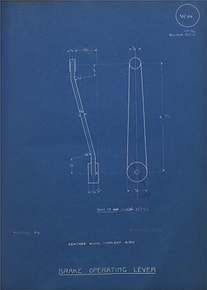 A.J Stevens & Co LTD 16376 Brake Operating Lever WH Tildesley Forging Technical Drawing