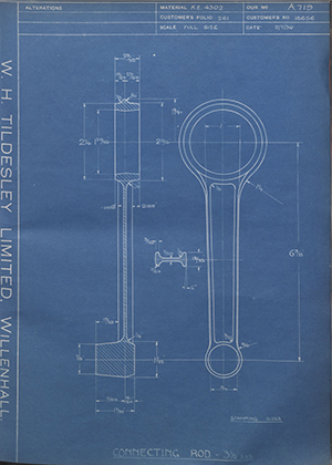 A.J Stevens & Co LTD 16656 Connecting Rod - 3 1/2