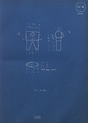 A.J Stevens & Co LTD 2041B Lug WH Tildesley Forging Technical Drawing