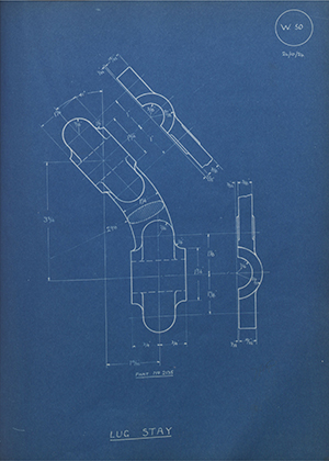 A.J Stevens & Co LTD 2135 Lug Stay WH Tildesley Forging Technical Drawing