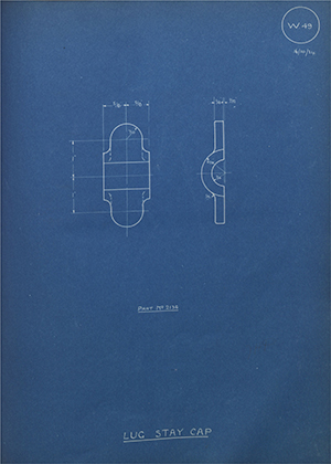 A.J Stevens & Co LTD 2136 Lug Stay Cap WH Tildesley Forging Technical Drawing