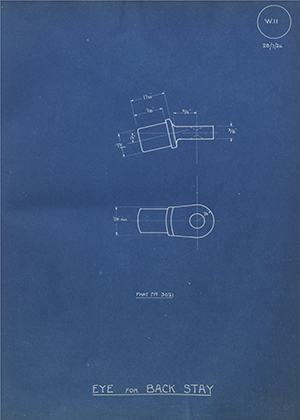 A.J Stevens & Co LTD 3021 Eye for Back Stay WH Tildesley Forging Technical Drawing